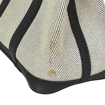 Hermes Garden Party TPM Tote Leather Black Beige