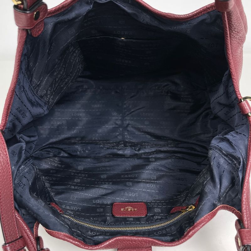 Loewe Karie Hobo Shoulder Bag Leather Bordeaux