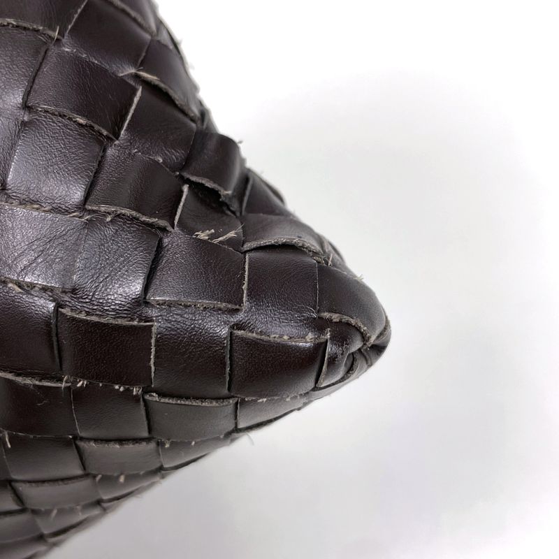 Bottega Veneta Intrecciato Shoulder Bag Crossbody Leather Brown