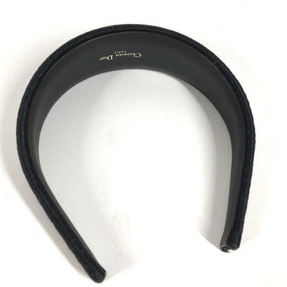 Dior Headband Houndstooth Logo Cotton Black White