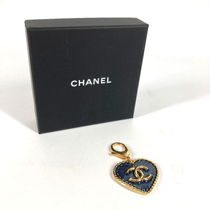 Chanel Key Holder Heart CC Logo Denim Metal Blue