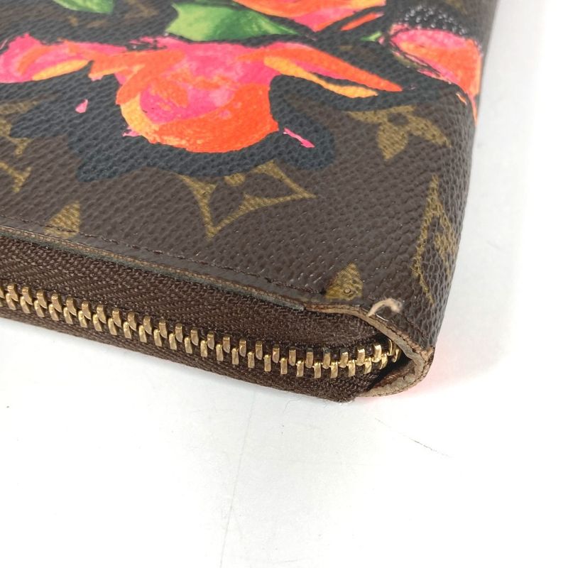 Louis Vuitton Wallet Zippy Monogram Canvas Brown Pink