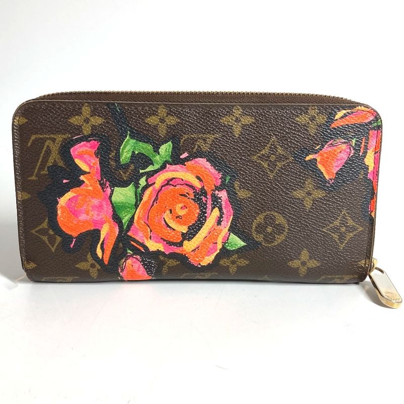 Louis Vuitton Wallet Zippy Monogram Canvas Brown Pink