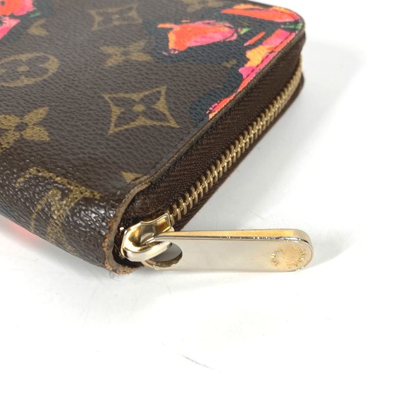Louis Vuitton Wallet Zippy Monogram Canvas Brown Pink