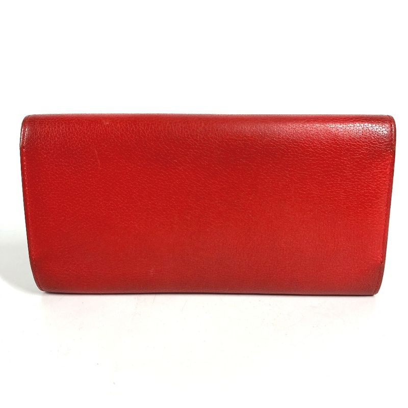 Hermes Wallet Passan Long Leather Red