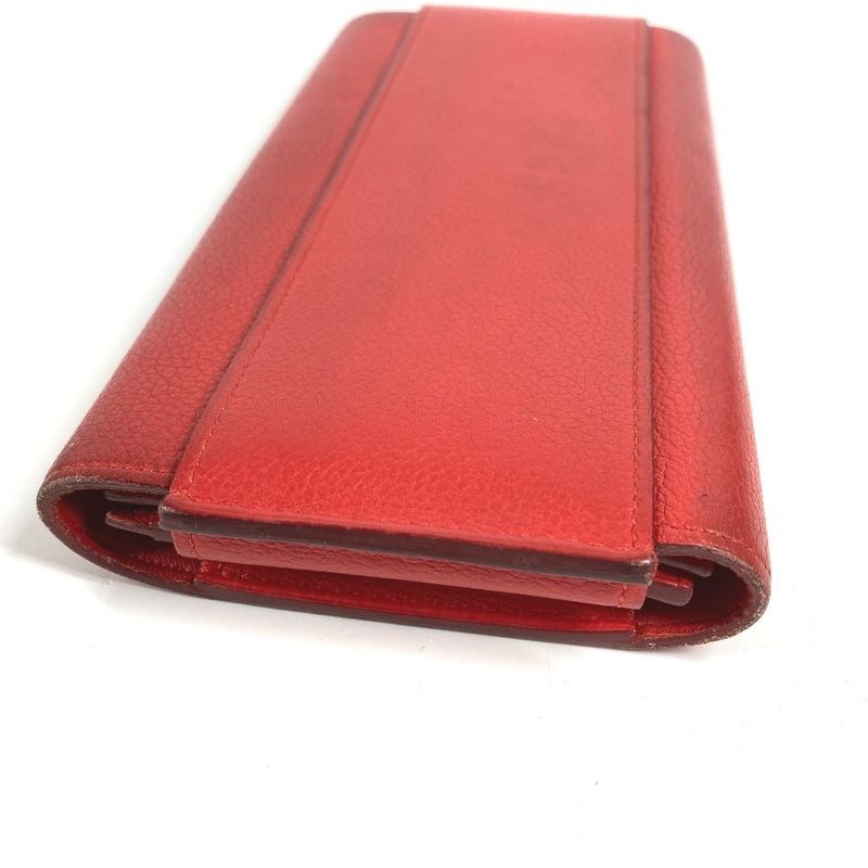Hermes Wallet Passan Long Leather Red