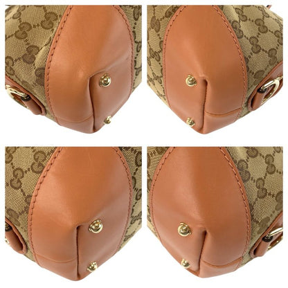 Gucci Horsebit Beige Pink GG Canvas 2-Way Shoulder Bag