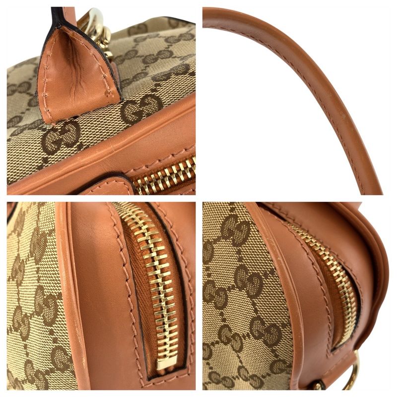 Gucci Horsebit Beige Pink GG Canvas 2-Way Shoulder Bag