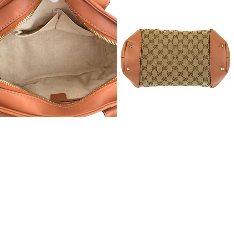 Gucci Horsebit Beige Pink GG Canvas 2-Way Shoulder Bag