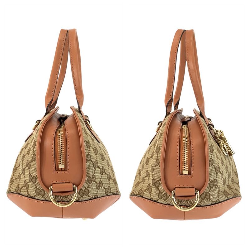Gucci Horsebit Beige Pink GG Canvas 2-Way Shoulder Bag