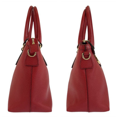 Gucci Interlocking Red Gold Leather Tote