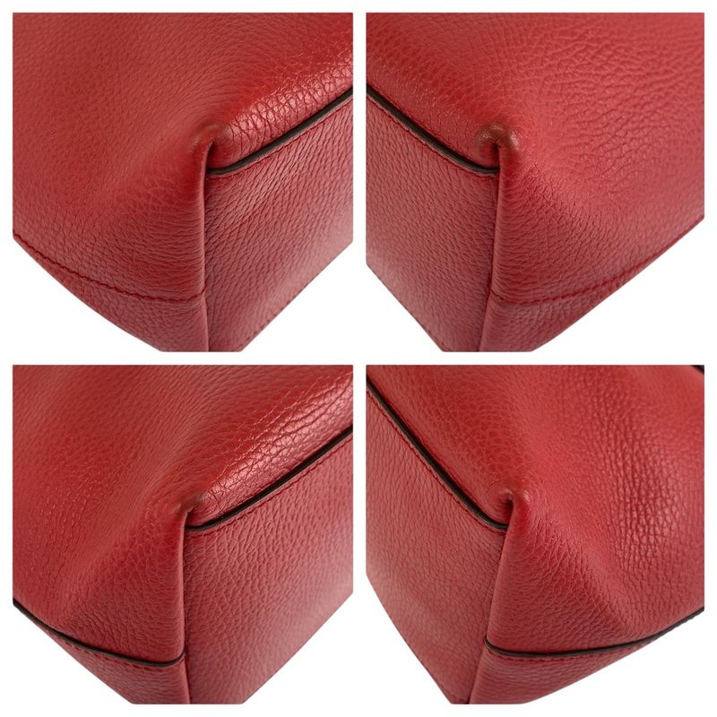 Gucci Interlocking Red Gold Leather Tote
