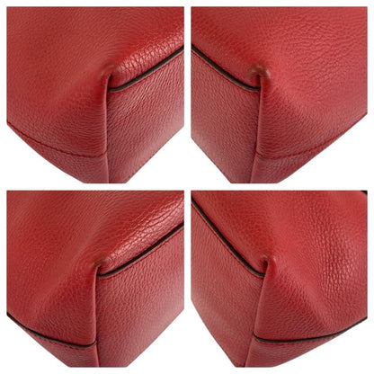 Gucci Interlocking Red Gold Leather Tote