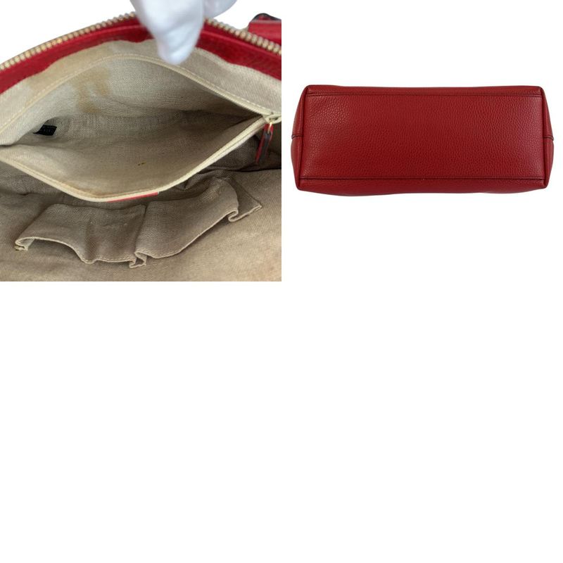 Gucci Interlocking Red Gold Leather Tote