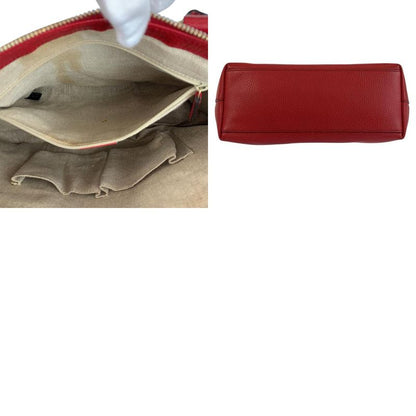 Gucci Interlocking Red Gold Leather Tote