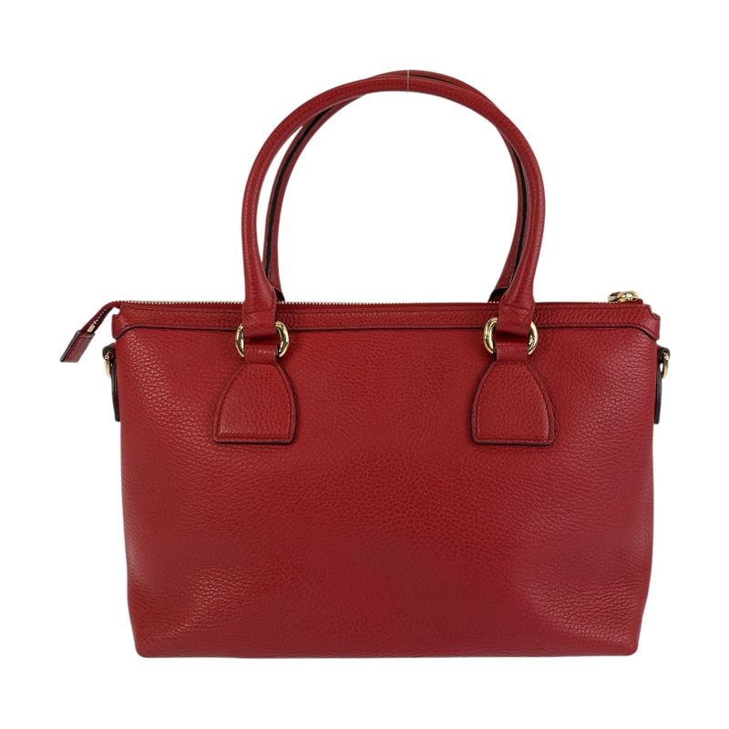Gucci Interlocking Red Gold Leather Tote