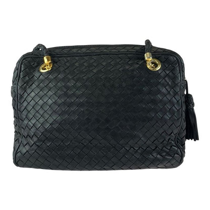 Bottega Veneta Intrecciato Black Gold Shoulder Bag