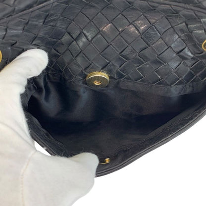 Bottega Veneta Intrecciato Black Gold Shoulder Bag