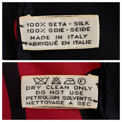 Chanel Vintage 31 Rue Cambon CC Logo Wine Red Black Silk Scarf