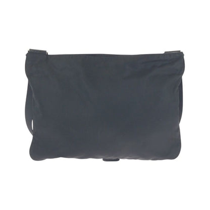 Prada Tessuto Black Silver Nylon Shoulder Bag