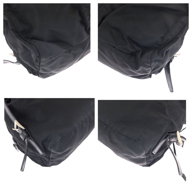Prada Tessuto Black Silver Nylon Backpack