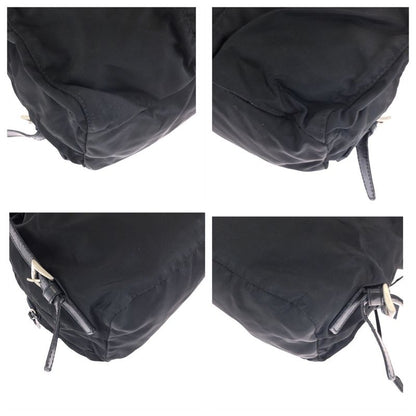 Prada Tessuto Black Silver Nylon Backpack