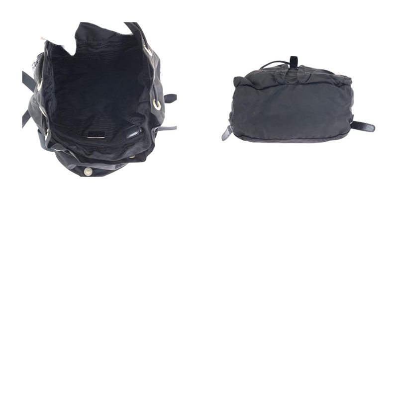 Prada Tessuto Black Silver Nylon Backpack