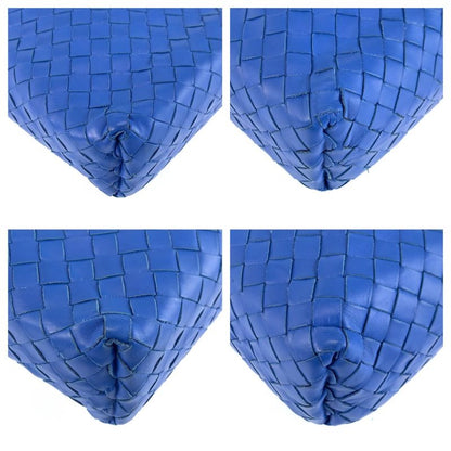 Bottega Veneta Intrecciato Blue Leather Business Bag