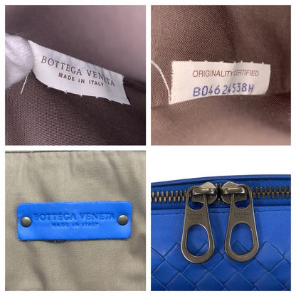Bottega Veneta Intrecciato Blue Leather Business Bag