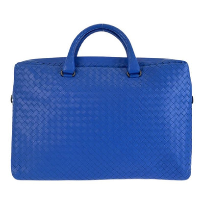 Bottega Veneta Intrecciato Blue Leather Business Bag