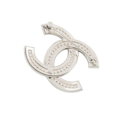 Chanel Brooch CC Logo Rhinestone Faux Pearl