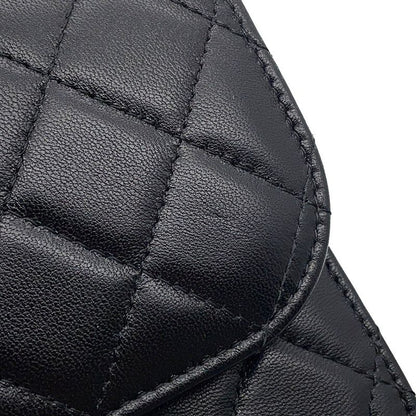 Chanel Chain Shoulder Bag Quilted CC Logo Faux Pearl Lambskin