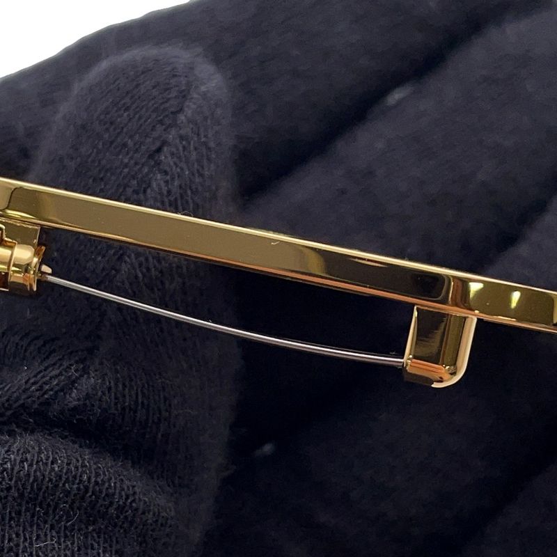 Hermes Brooch Chaine D'ancre Ethane Silver Epsom