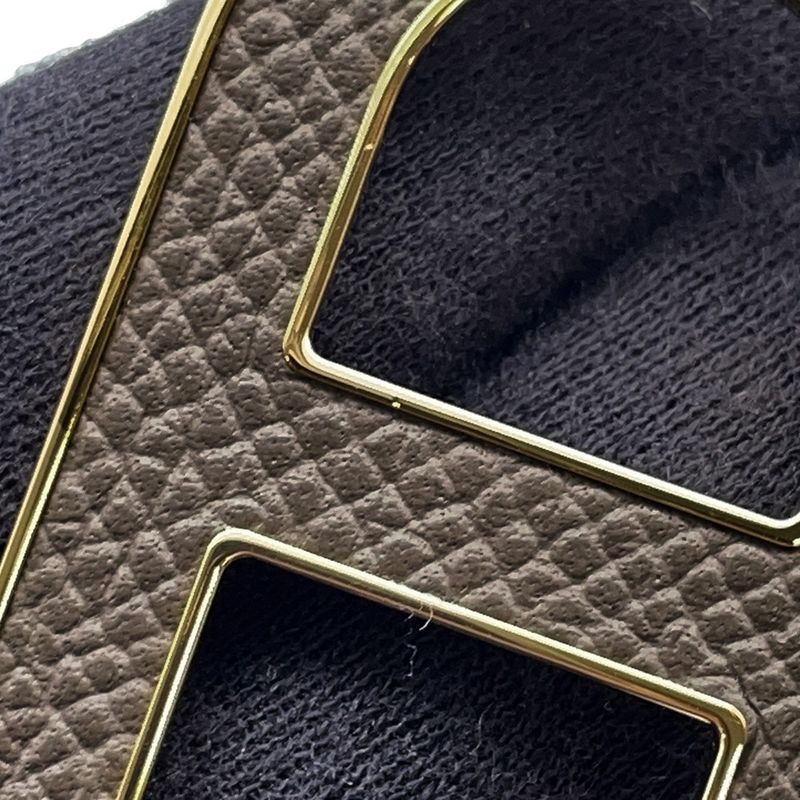 Hermes Brooch Chaine D'ancre Ethane Silver Epsom