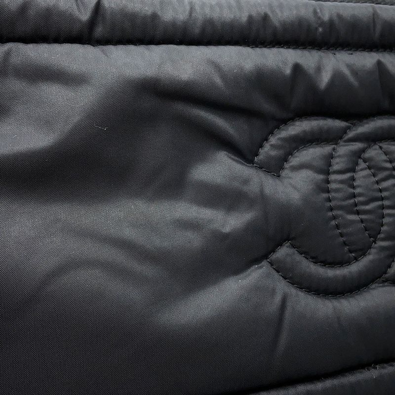 Chanel Tote CC Logo Quilted Small PM Nylon Black