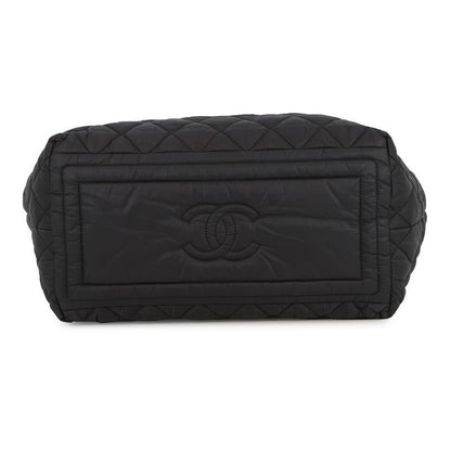 Chanel Tote CC Logo Quilted Small PM Nylon Black