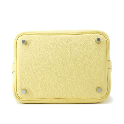 Hermes Handbag Picotin Lock PM Eclat Limoncello Orange Minien Silver Limoncello Minian