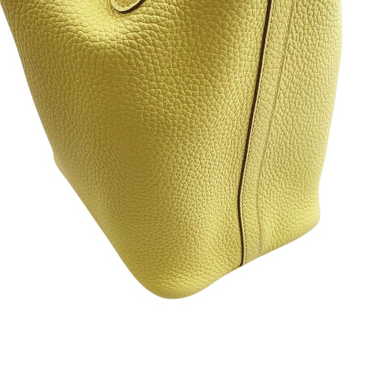 Hermes Handbag Picotin Lock PM Eclat Limoncello Orange Minien Silver Limoncello Minian