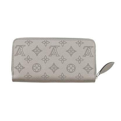 Louis Vuitton Wallet Monogram Mahina Zippy Metallic Gray