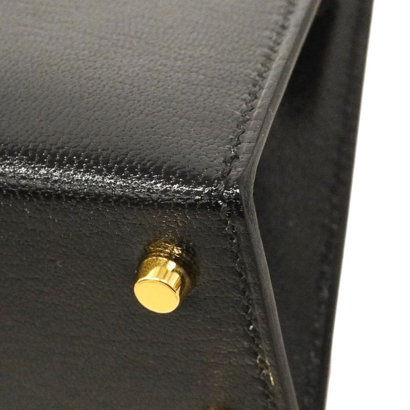 Hermes Handbag Mini Kelly 2 Chevre Black Gold 2-Way Bag