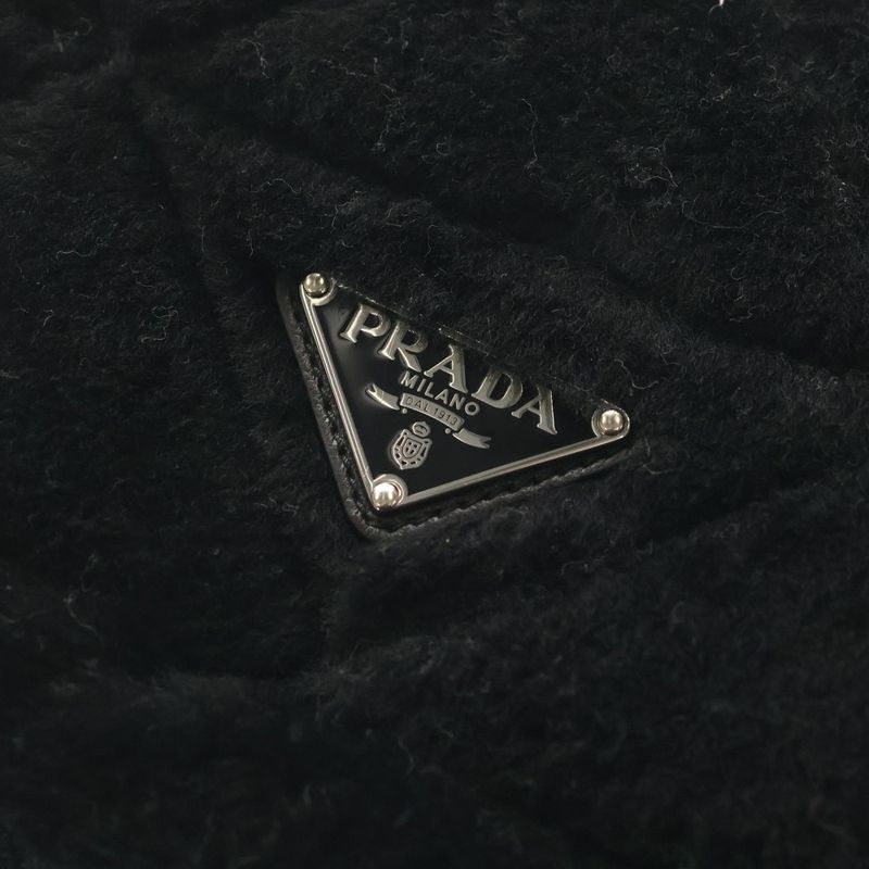 Prada Quilted Sheepfa Shoulder Bag Card