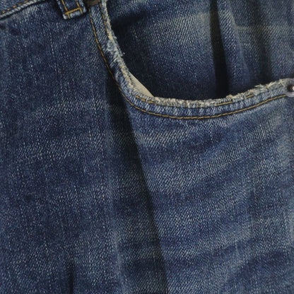 Balenciaga Layered Denim Pants Red Indigo