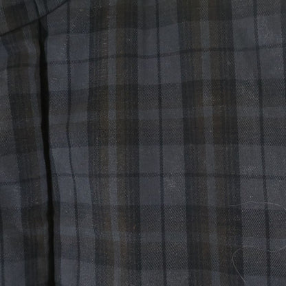 Hermes Hooded Batting Check Coat Jacket Gray