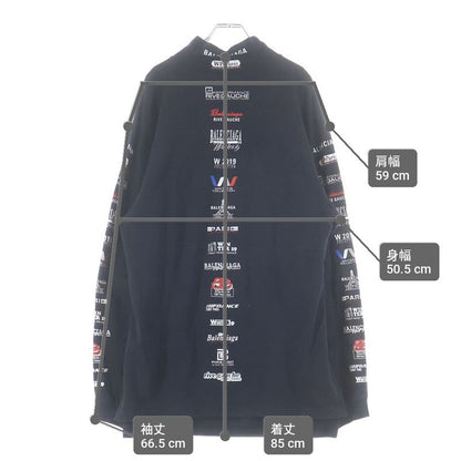 Balenciaga Multi Logo Turtle Neck Long Sleeve Tee Shirt