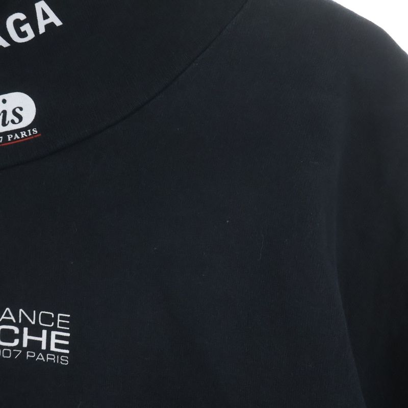 Balenciaga Multi Logo Turtle Neck Long Sleeve Tee Shirt