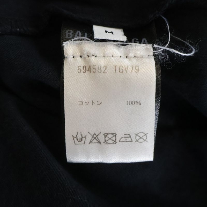Balenciaga Multi Logo Turtle Neck Long Sleeve Tee Shirt