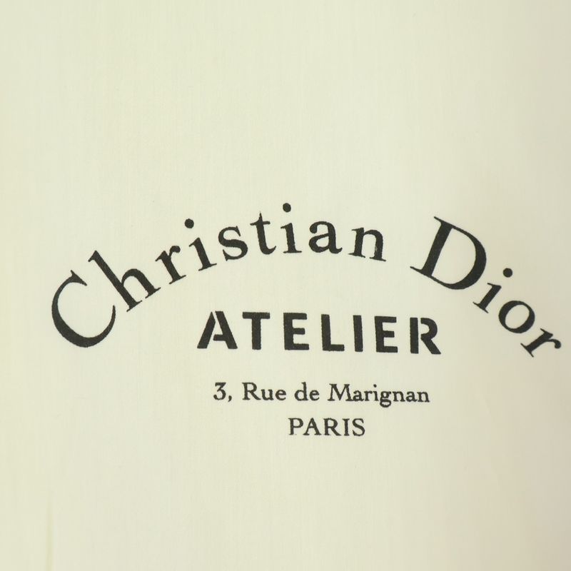 Dior Front Logo Long Sleeve Shirt White