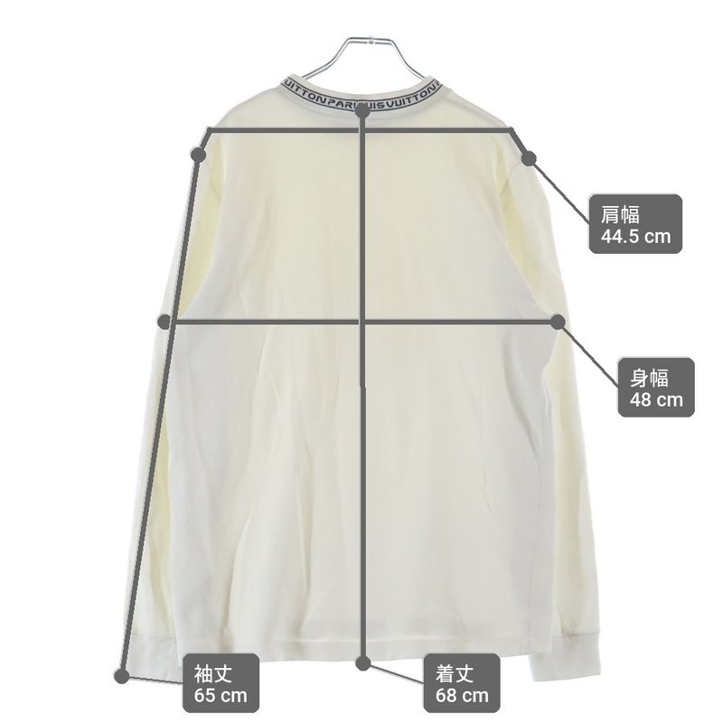 Louis Vuitton Neck Logo Cotton Crew Long Sleeve T-Shirt