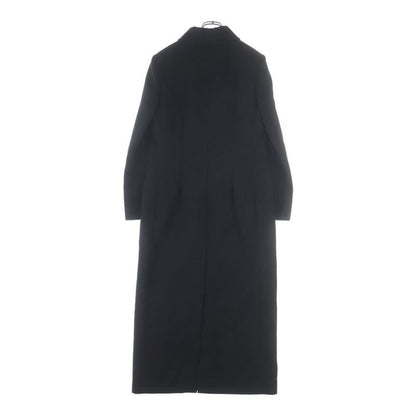 Hermes Manteau Tailleur Extra Long Button Wool Stainless Steel Coat Long Coat Black