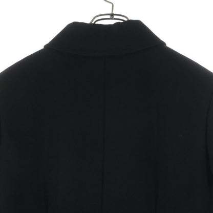 Hermes Manteau Tailleur Extra Long Button Wool Stainless Steel Coat Long Coat Black